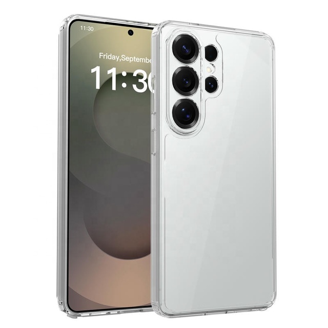 For Samsung S26 Ultra TPU+PC Crystal Clear Transparent Shockproof Scratch-resistant Mobile Phone Case Accessories