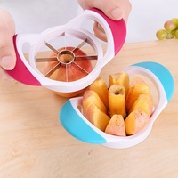 Coupe-pommes manuel en acier inoxydable et plastique, version améliorée, 12 lames, dénoyauteur extra large – Coupe-pommes tranchant, antiadhésif et facile à nettoyer