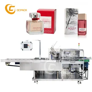 Fully automatic small boxes gluing cartoner equipment perfume box folding cartoning packing machine
