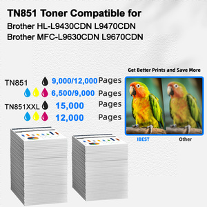 Cartucho de Tóner IBEST Compatible con <span class=keywords><strong>Brother</strong></span> TN851K TN851C TN851M TN851Y, Compatible con <span class=keywords><strong>Brother</strong></span> <span class=keywords><strong>HL</strong></span>-<span class=keywords><strong>L9430CDN</strong></span> L9470CDN - Product Image 2
