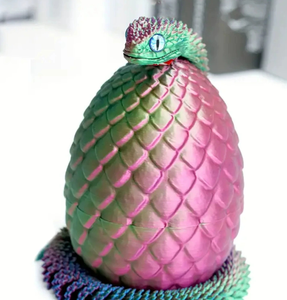 NovaCross Figurine créative en plastique <span class=keywords><strong>d</strong></span>'animal <span class=keywords><strong>dinosaure</strong></span> articulé en forme <span class=keywords><strong>d</strong></span>'œuf <span class=keywords><strong>de</strong></span> serpent imprimé en 3D, <span class=keywords><strong>jouet</strong></span> pour enfants, nouveauté, jeu amusant - Product Image 2