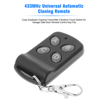 Télécommande sans fil 4 canaux 433MHz avec interrupteur bouton d'éclairage Clone Code Duplicator Key pour porte de garage et fenêtre