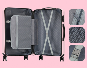 אופנה מודרני לשאת מזוודות ABS PC פגז קשה למטוס מטען מפואר קיבולת גדולה עם גלגלים spinner - Product Image 5