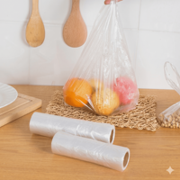 Sacs de conservation alimentaire en plastique transparent de qualité supérieure avec logo personnalisé, matériau HDPE, thermoscellables pour la conservation des fruits et légumes