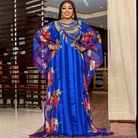 Robe Grande Taille en Mousseline Imprimée Tendance pour Femme, Ensemble Deux Pièces Strass, Meilleure Vente en Afrique