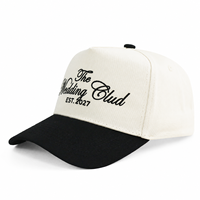 Casquette de baseball personnalisée OEM avec logo brodé 3D, bicolore, 5 panneaux, unisexe, style rétro streetwear, mode, mariage, vente en gros