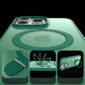 Funda trasera dura mate con soporte de carga inalámbrica para teléfono magnético para iPhone 15 13 14 12 Pro Max Plus PPC35 - Product Image 6