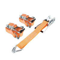 Sangle d'arrimage à cliquet en nylon de qualité supérieure, forme J-Hook, capacité 5 tonnes, taille personnalisée, anti-rouille, crochet de remorquage pour dépanneuse