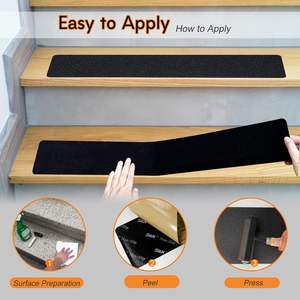 GY 10cm X 10M Waterproof Anti-Slip Single Sided Rubber Stair Tread Masking <b>Tape</b> Non-Slip Outdoor Warning <b>Grip</b> <b>Tape</b> for Stairs - Product Image 6