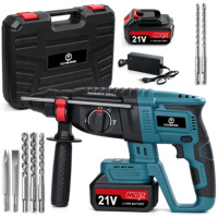 Marteau perforateur rotatif sans fil 21V YIZHIHANG avec batterie au lithium, professionnel, industriel, bricolage, travaux sur béton