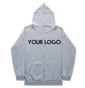 Sudadera con capucha de alta calidad, tejido grueso de felpa francesa, con cremallera completa, estampado personalizado en relieve, con cremallera frontal completa. - Product Image 5