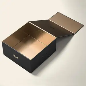 Boîte à aimant rigide en carton recyclable de taille personnalisée, emballage de luxe pliable, boîte-cadeau magnétique avec couvercle magnétique