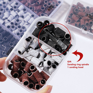100 pièces/boîte de bandes de ponçage pour machine à manucure électrique, grain 180/120/80, fraises de ponçage pour perceuse à ongles, limes, outils pour pédicure - Product Image 2