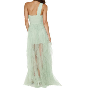 <span class=keywords><strong>Robe</strong></span> élégante en tulle à volants avec encolure torsadée et une épaule <span class=keywords><strong>vert</strong></span> <span class=keywords><strong>sauge</strong></span> pour <span class=keywords><strong>demoiselle</strong></span> <span class=keywords><strong>d</strong></span>'<span class=keywords><strong>honneur</strong></span> - Product Image 5