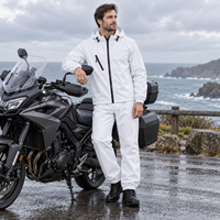 Combinaison de pluie unisexe imperméable, ensemble veste et pantalon à capuche, équipement de pluie léger pour moto, vêtements de pluie d'extérieur, manteau de pluie
