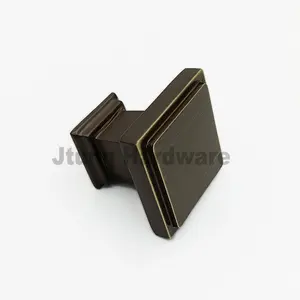 Square Brushed Solid Brass Single Hole Gold Bronze Antique Brass Black color Cabinet Hardware Pull Push Handle Knob