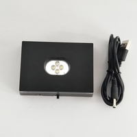 Socle rectangulaire à led avec batterie ou adaptateur, avec câble USB, affichage en plastique, base lumineuse pour cristal