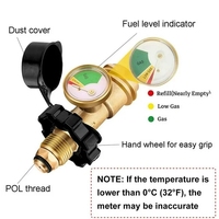 Adaptateur universel pour réservoir de propane avec manomètre, compatible QCC1/Type 1, pour camping-car, barbecue au charbon de bois, étanche à l'eau, à la poussière et aux UV