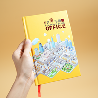 Service d'impression personnalisé exquis pour les fournitures commerciales et scolaires cahier à couverture rigide cousu fabriqué à partir de papier carton
