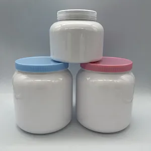 Brede Mond Grote Capaciteit Pp Pe Pet Pot Proteïne Poeder Voedselopslag Kan 1l 2l 5l 6,5l Ronde Aangepaste Logo Container