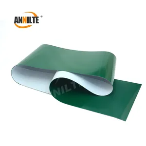 Annilte ผู้ผลิตสายพานลำเลียง Pvc สีเขียวที่ใช้สำหรับอุปกรณ์แยกวัสดุแม่เหล็ก