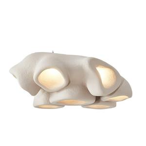 Luminaire suspendu de style nordique pour restaurant, design original, moderne, minimaliste, style wabi-sabi, éclairage LED à hauteur réglable, moyen - Product Image 5