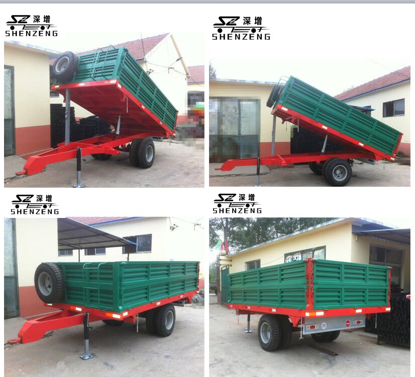 4輪ツインアクスル5トントラクタートレーラー中古農業用トラクター用