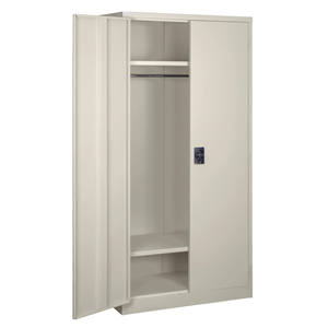 Lemari Pakaian Tinggi Murah Warna Abu-abu untuk Kamar Tidur, Organizer Lemari, Lemari Pakaian, Furnitur Kamar Tidur, Lemari Pakaian 2 Pintu Ayun - Product Image 1