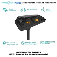 Los auriculares BT para motocicleta más populares, casco inteligente con reducción de ruido, auriculares para motocicleta de larga duración