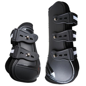 Bottes de protection pour les sabots de cheval en néoprène, bottes ouvertes à l'avant pour les jambes arrière des chevaux - Product Image 3