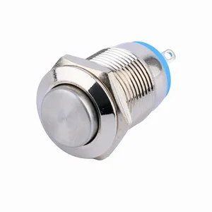 Paslanmaz çelik LED anti vandal işıklı anahtarı kendini kilit basmalı düğme anahtarı 3 yollu basmalı düğme anahtarı su geçirmez 30a