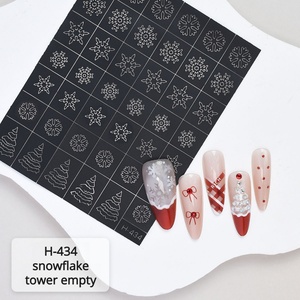 Pegatinas de Uñas con Diseño de Copo de Nieve Navideño, Pegatinas de Uñas con Diseño de Árbol de Navidad, Novedad al por Mayor - Product Image 4