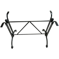 Base de table rectangulaire en aluminium coulé noir pulvérisé personnalisable pour restaurant, plusieurs tailles disponibles