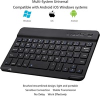 Mini clavier Bluetooth ultra-plat portable 77 touches, clavier sans fil mini portable rechargeable pour ordinateur portable, tablette, smartphone