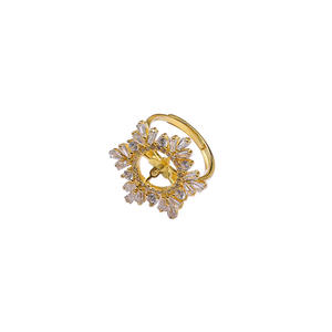 Ensemble de boucles d'oreilles et de bagues en argent S925 avec pendentif flocon de neige, accessoires de bricolage, ouvert, réglable, polyvalent, porte-bijoux en perles, 20 mm, sac de 10 - Product Image 5