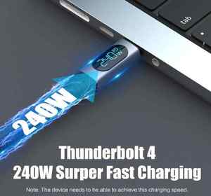 NUEVO Cable de Datos USB-C Dual de 240W 5A, 40Gbps, Transferencia de Datos USB-C, PD 100W, Video 8K 60HZ, Cable USB4 para Thunderbolt 3 - Product Image 2