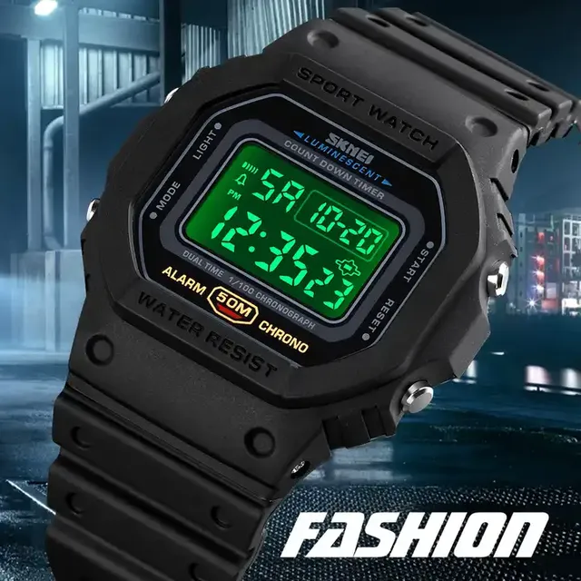 Skmei 1628 Outdoor Sport Watches Support Wholesale in Stock Watch Manufacturer Fashion LED Display Casual Men Digital Wristwatch