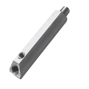 Adaptateur de port d'huile haute pression SS304 pour jauge de niveau d'huile de course automobile, avec rallonge de séparateur de <span class=keywords><strong>circuit</strong></span> double, compatible Ford <span class=keywords><strong>Mustang</strong></span> 302 351C V8 - Product Image 3