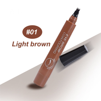 Crayon à sourcils minéral ultra-fin imperméable longue durée 4 fourches Aspect naturel Résistant à la transpiration Cosmétiques de marque privée
