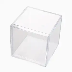 60x60x60mm定制高品质亚克力盒透明亚克力塑料方盒透明亚克力方形收纳盒带盖