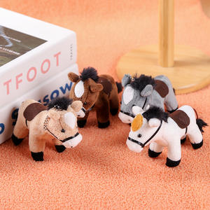 Offre Spéciale – Porte-clés mousqueton 3D en peluche cheval 12 cm, écologique, léger, jouet en peluche, pendentif de sac - Product Image 6