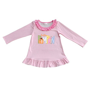 GLP2615 personalizado pequeños lazos rojos muñeco de nieve caramelo regalo estampado otoño trajes niños al por mayor niña manga larga conjunto de ropa para niños - Product Image 5