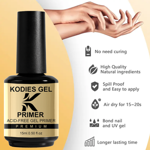 Private Label senza <span class=keywords><strong>acido</strong></span> Gel Primer per <span class=keywords><strong>unghie</strong></span> disidratatore 30 giorni di lunga durata massima adesione Nail Prep OEM su misura Primer fornitura personalizzata - Product Image 2