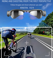 Gafas con Cámara V29 de 8MP, Grabadora de Video, Control por Aplicación Wifi Inteligente, Grabación Deportiva al Aire Libre, Almacenamiento en Tarjeta de Memoria