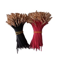 Cable de prueba personalizable de 22AWG UL1007 con conector tipo banana, rojo y negro, 100 mm, terminal Lotus chapado en oro para multímetro y alimentación