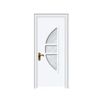 Превосходная гладкая дверь из ДПК, деревянная стеклянная дверь из ПВХ, дизайнерская деревянная Внутренняя дверь