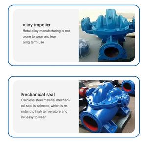 Pompe centrifuge à double aspiration à corps divisé à grand débit, fournie directement par l'usine CE, pour la circulation d'eau de refroidissement industrielle - Product Image 4