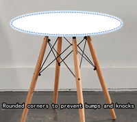 Table basse en bois blanc légère et pratique avec grand plateau et plusieurs options de taille pour le mobilier de salon