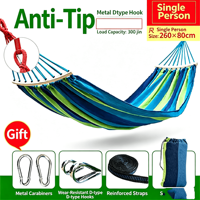 Hamac Courbé Anti-Renversement en Polyester et Coton pour 1-2 Personnes, Enfants et Adultes, Idéal pour le Camping, la Randonnée et les Voyages en Extérieur