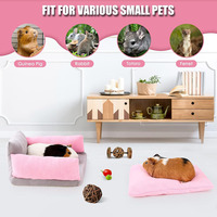 B133 gros cochon d'inde canapé-lit amovible coussin rembourré bras en peluche dos Super confortable personnaliser idéal petits lits drôles pour animaux de compagnie